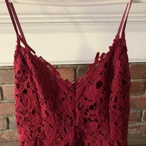 Burgundy lace dress by ASTR the label